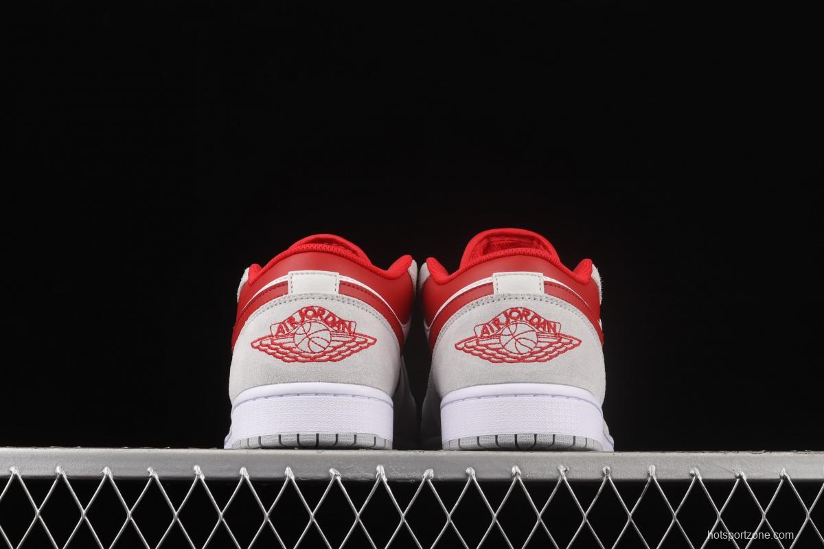 Air Jordan 1 Low low-end rice white red retro culture leisure sports basketball shoes DC6991-016