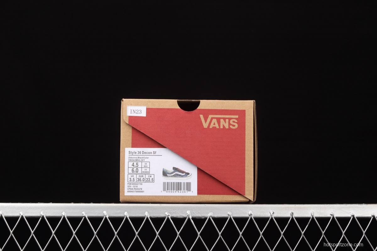 Vans Style 36 Cecon SF half-moon bald magic box deformation colorful checkered low-top casual board shoes VN0A3MVL2XY