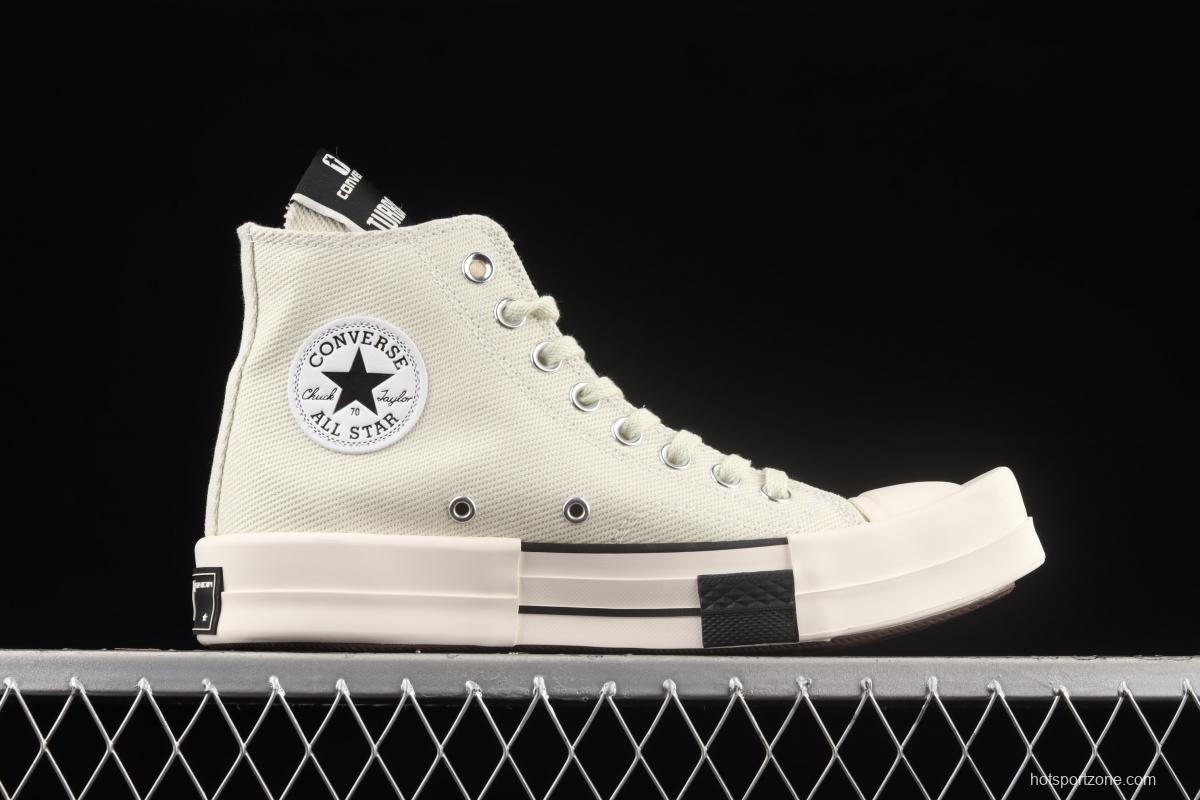 Rick Owens Drkshdw x Converse Turbodrk Hi square head co-named high-top canvas shoes 172346C