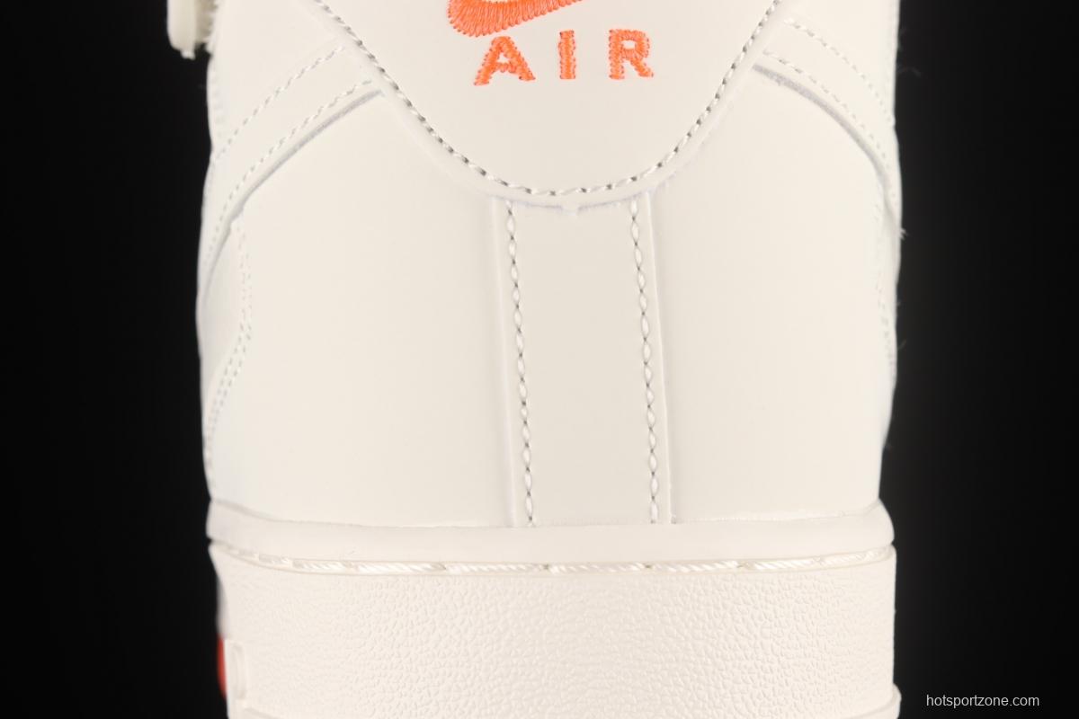 NIKE Air Force 1 Mid'07 Miami rice orange and blue medium-top casual board shoes MI9663-536