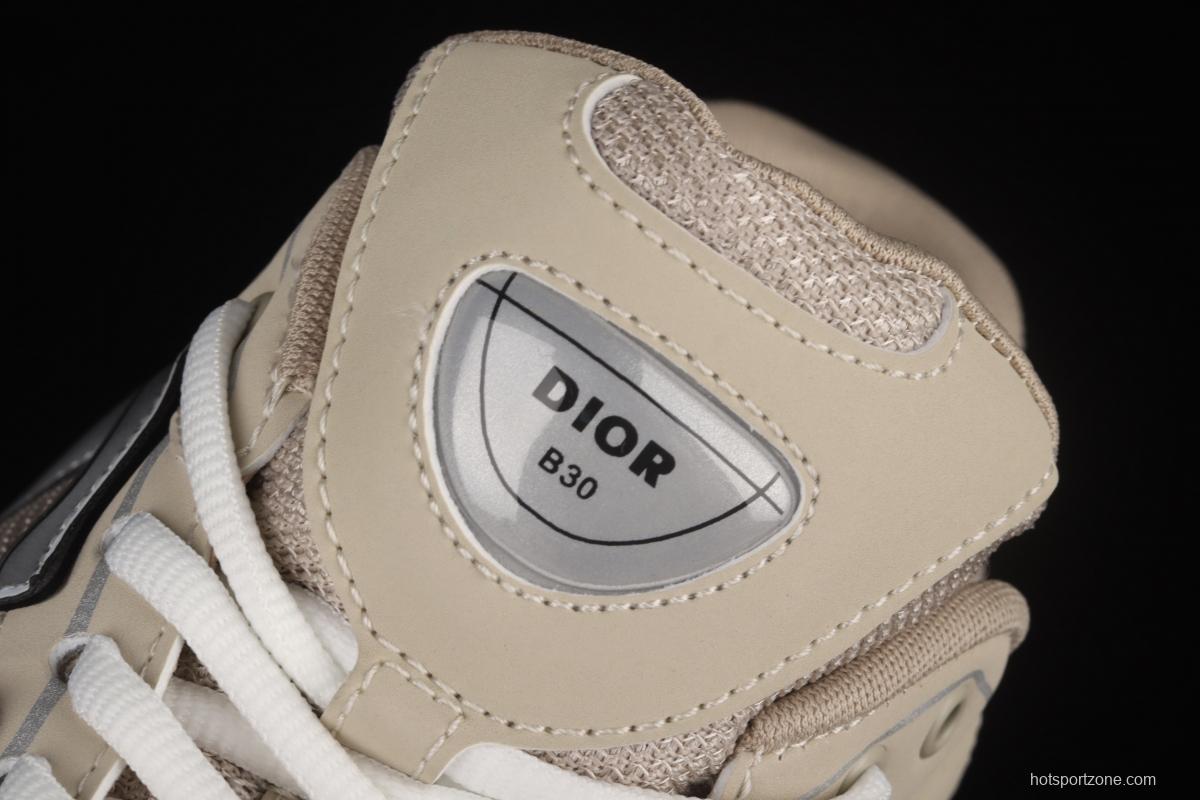 Dior B30 Microfiber Mesh B30 CD series sports shoes LY66140 Beige