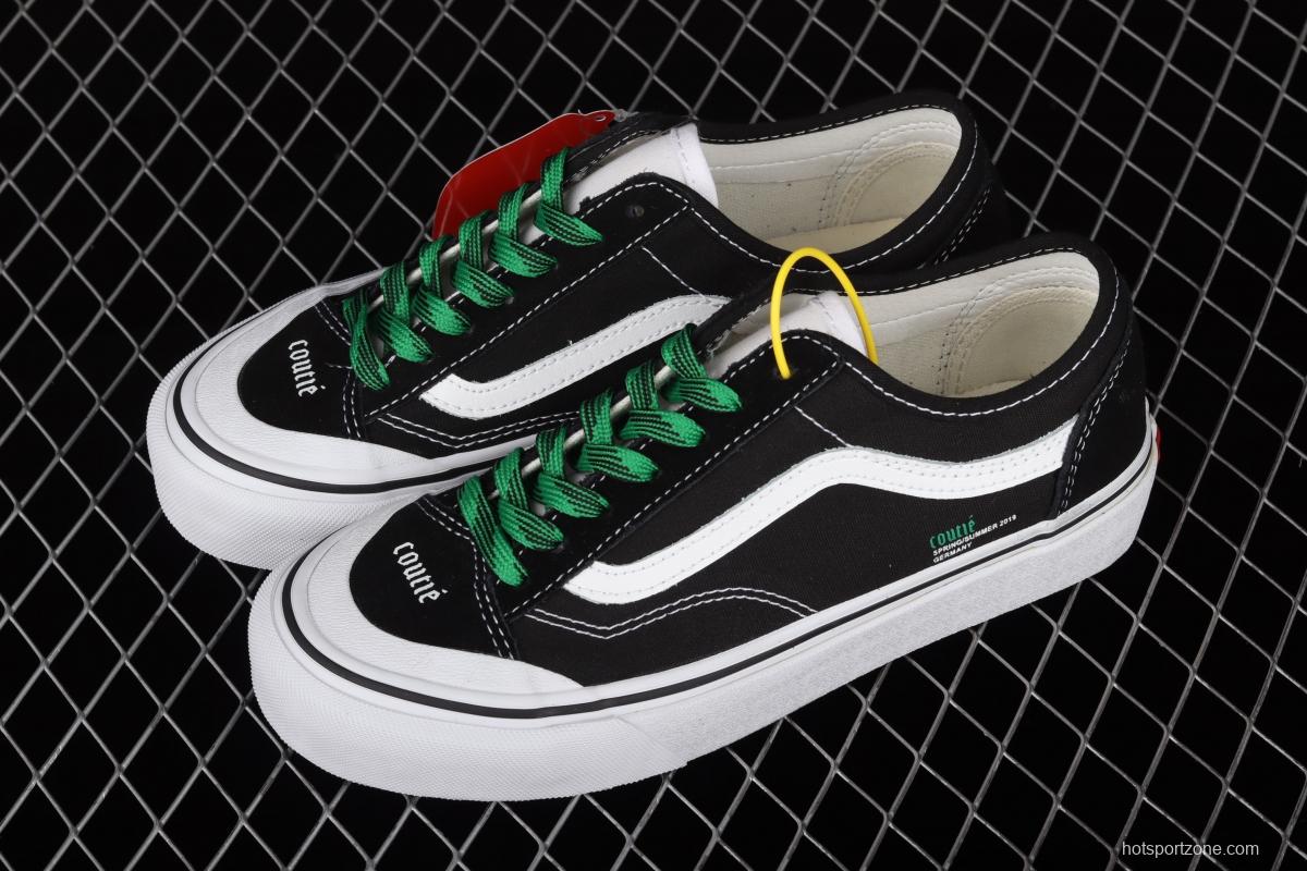 Vans Old Skool couti é co-named Baotou black low-top casual board shoes VN0A3MVYX18