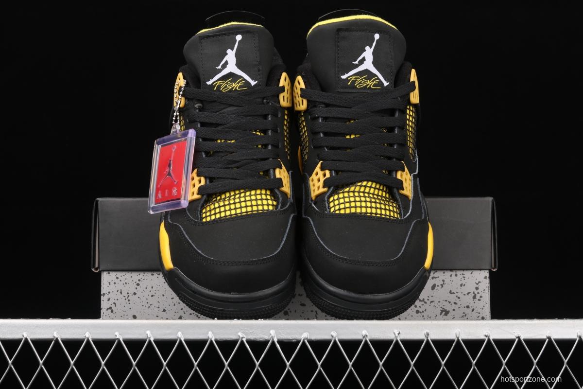 Air Jordan 4 Retro Black and Yellow 308497-008