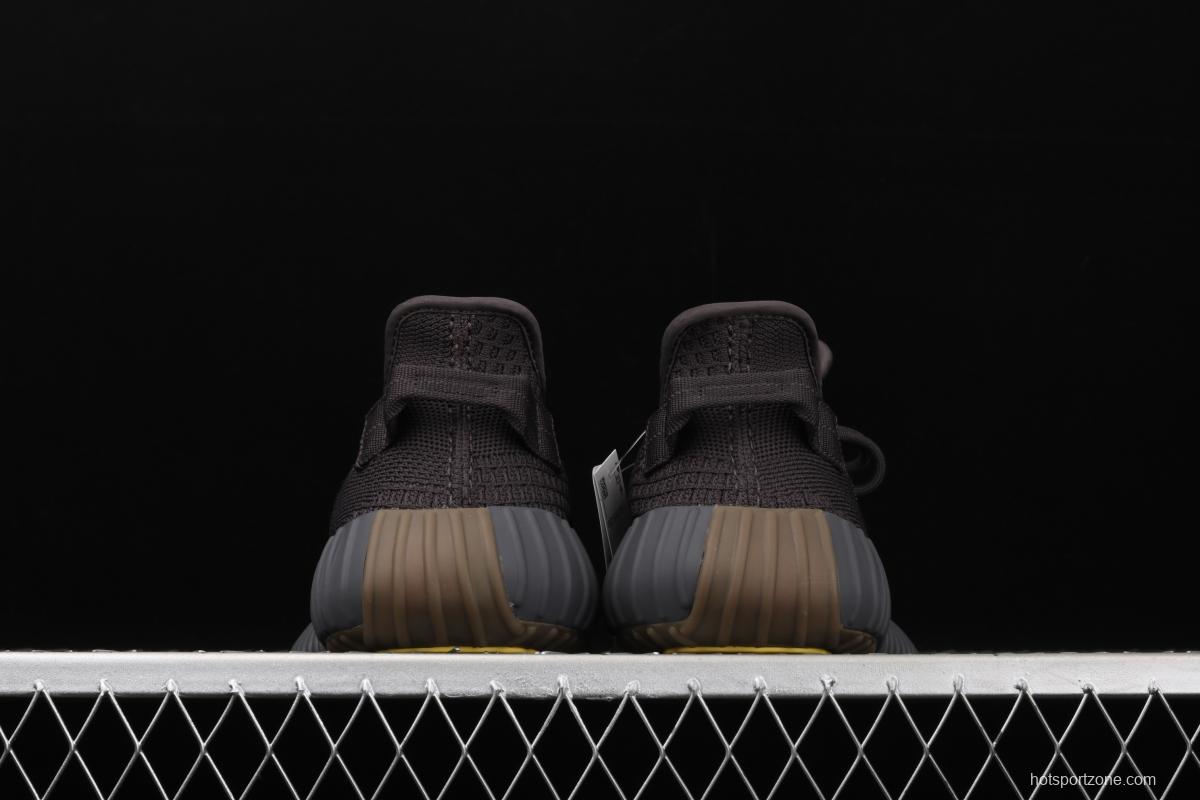 Adidas Yeezy Boost 350V2 Cinder FY4176 Darth Coconut 350 second generation hollowed-out side transparent rubber full star color matching BASF Boost original bottom