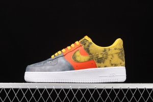 Air Force 1 Low Dark Sulphur yellow orange gray low top sports leisure board shoes CZ0337-700