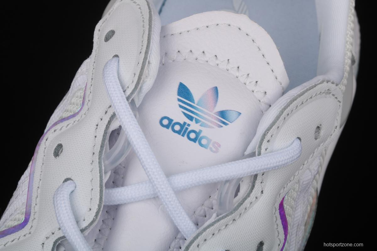 Adidas Originals Ozweego J EF6315 Darth clover retro 3M reflective breathable running shoes