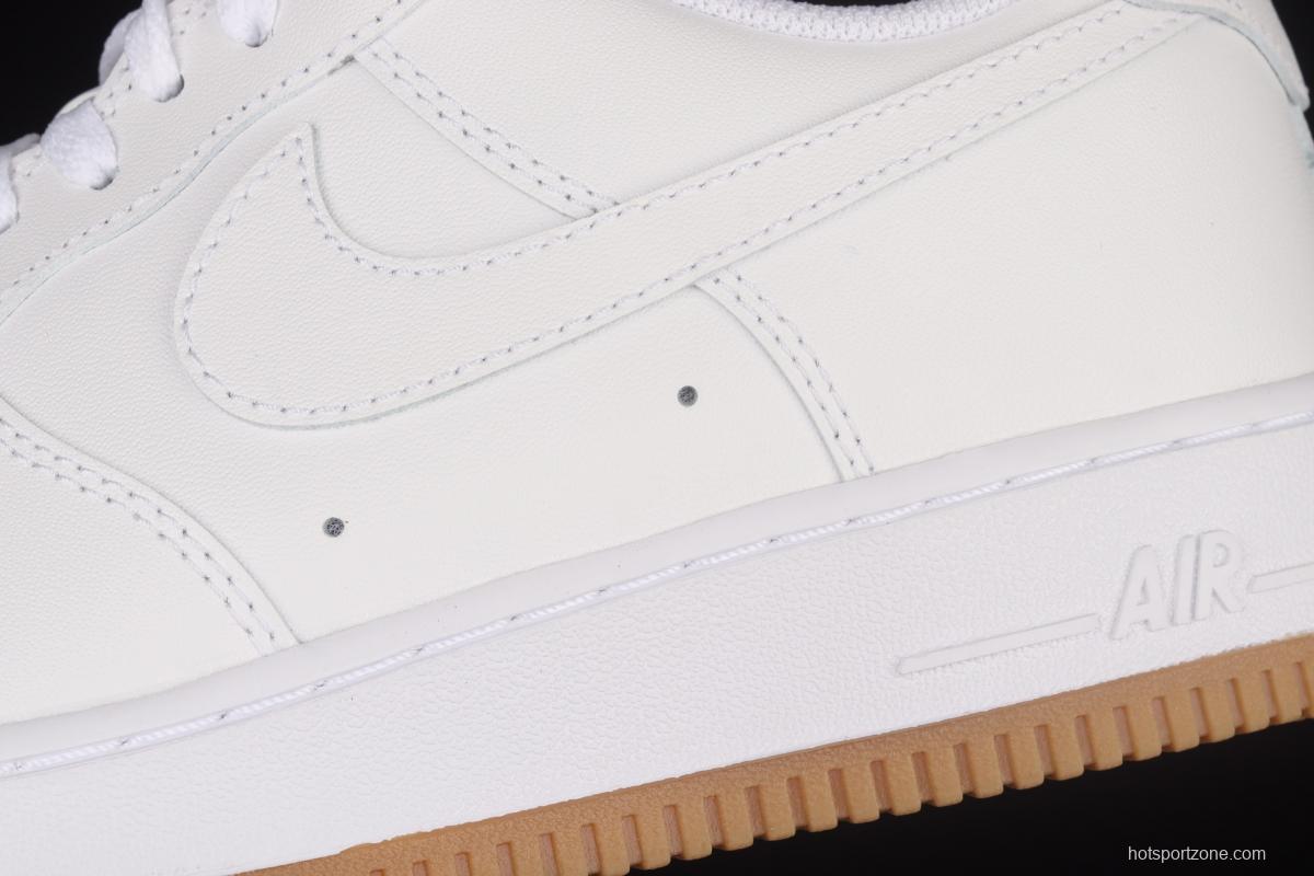 NIKE Air Force 1o07 Low raw rubber all-white low-top casual board shoes DJ2739-100