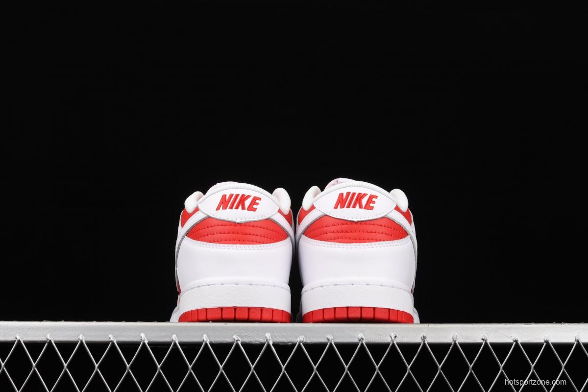 NIKE DUNK SB Low reverses white and red university red buckle rebound fashion leisure board shoes DD1391-600