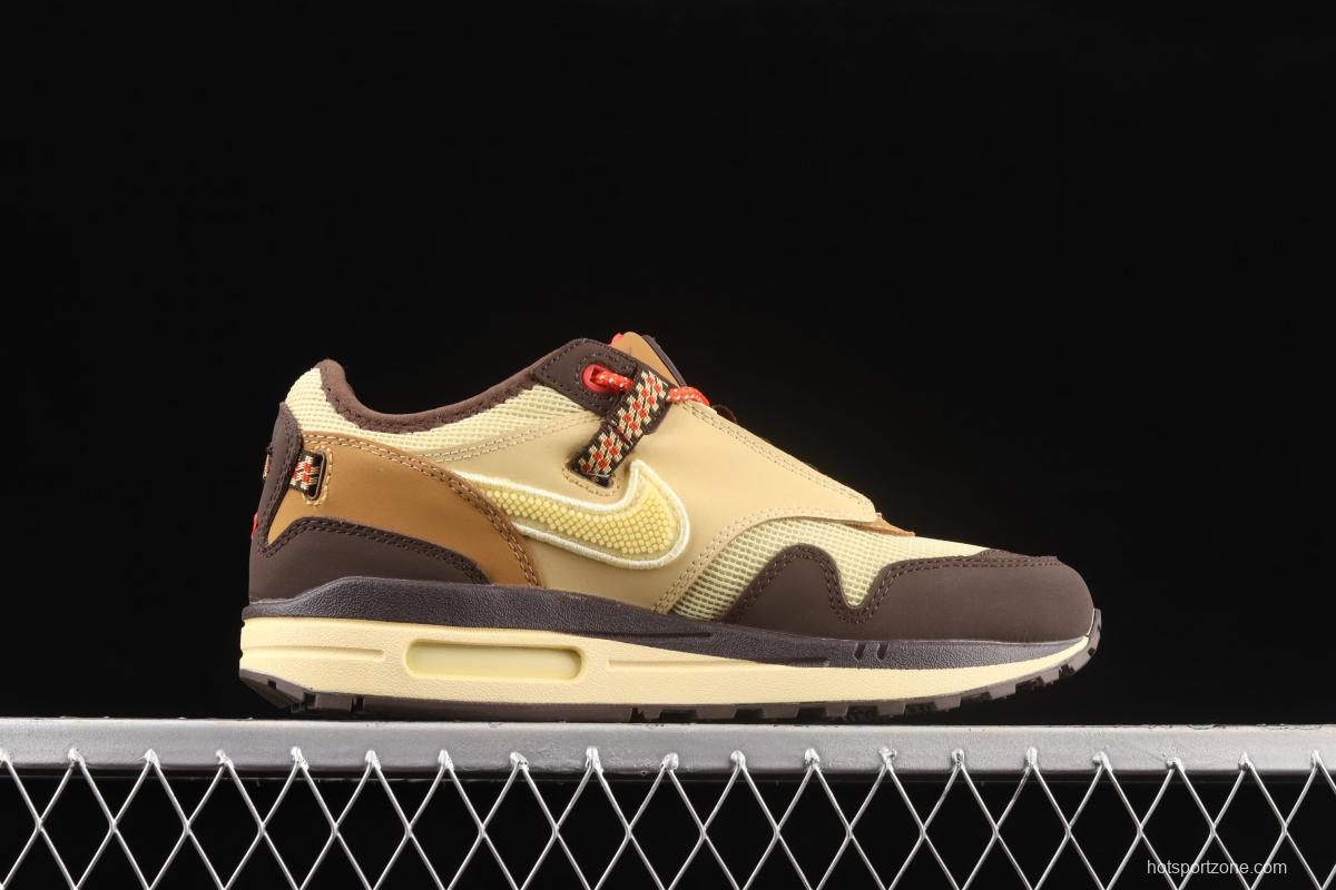 Travis Scoot x Nike Air Max 1 joint beige vintage casual running shoes DO9392-200