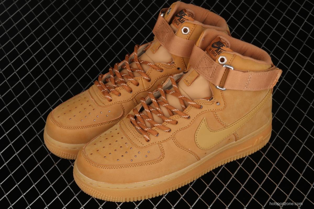 NIKE Air Force 1 High'07 2019 new wheat color high upper shoes CJ9178-200