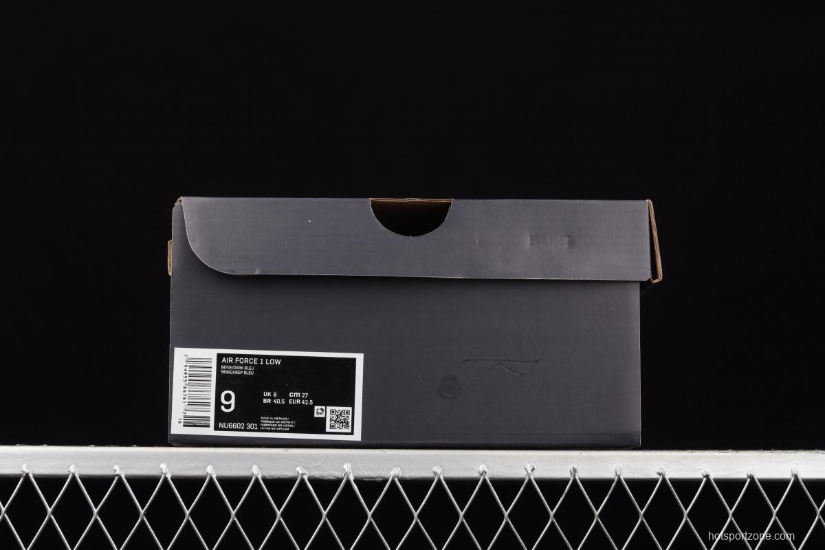 Uninterrupted x NIKE Air Force 1 MORE THAN rice dark blue signature graffiti all over the sky star low-top casual board shoes NU6602-301
