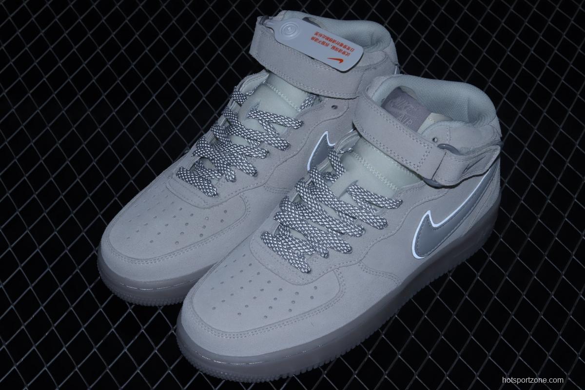 Reigning Champ x NIKE Air Force 120th 07 Mid defending champion six generations of 3M reflective Zhongbang casual board shoes GB0902-112