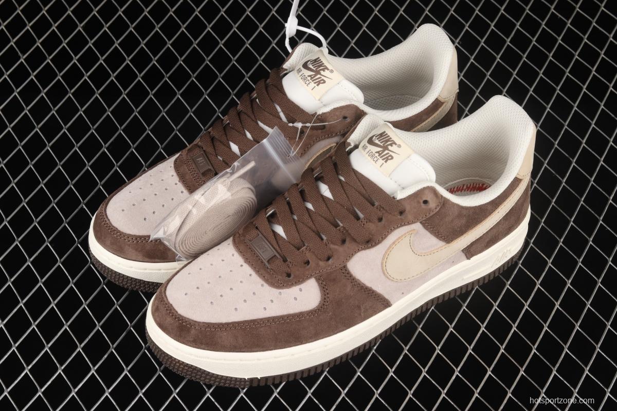 NIKE Air Force 1x07 Low mocha color matching low-top casual board shoes NT9988-218