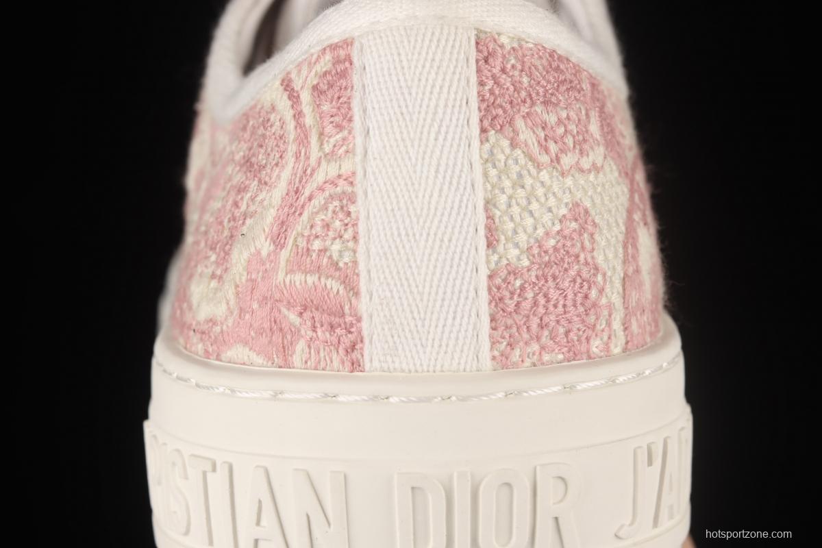 Dior Walk'n Dior 21s embroidery series 3D canvas low upper shoes KCK211BWES19R