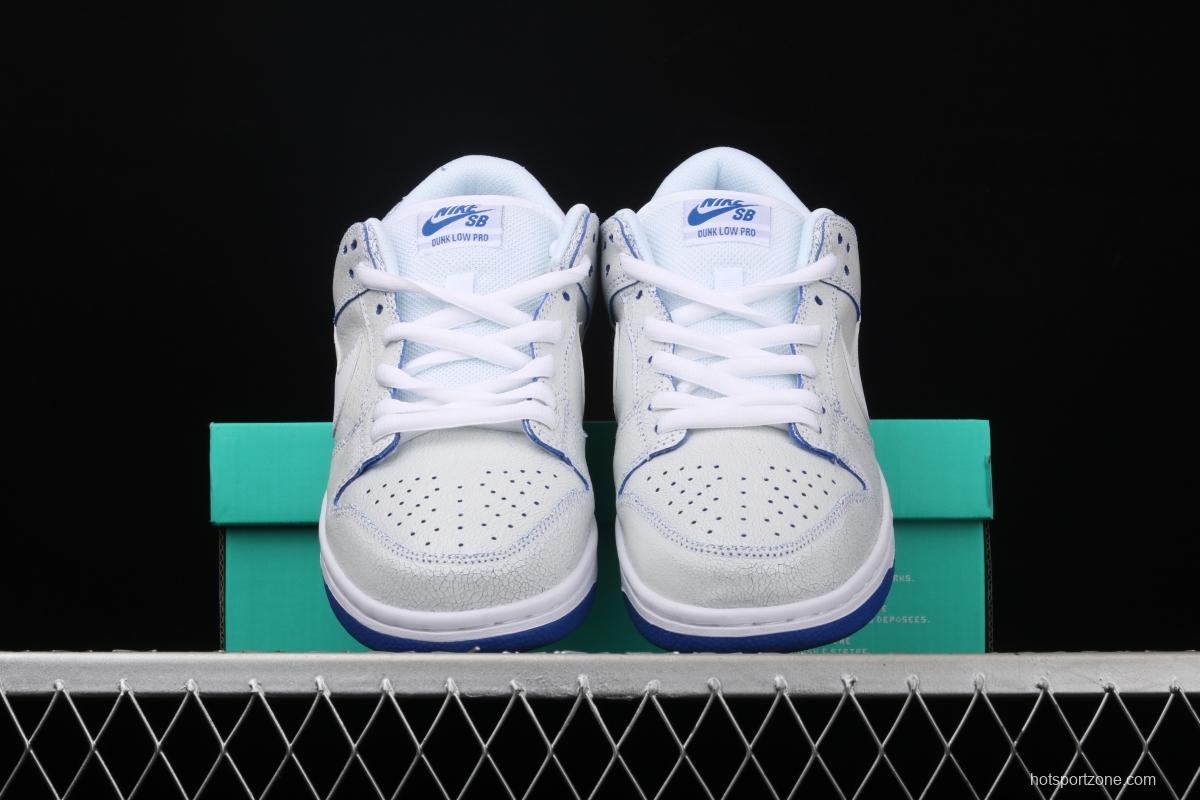 NIKE SB DUNK Low Pro Magnolia QQ crack ice blue blue porcelain sports skateboard shoes CJ6884-100