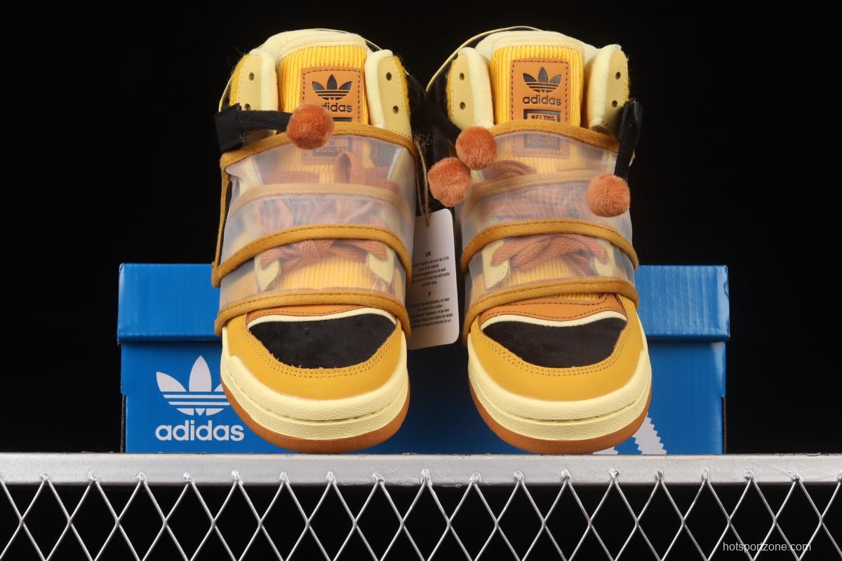 Adidas Forum Exhibit Mid GW8790 clover puppet series small bee joint name board shoes