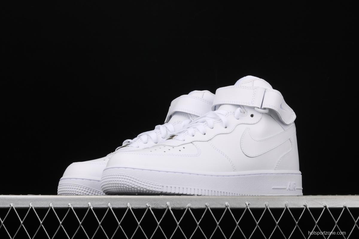 NIKE Air Force 1 Mid'07 Air Force all-white mid-top casual board shoes 315123-111,