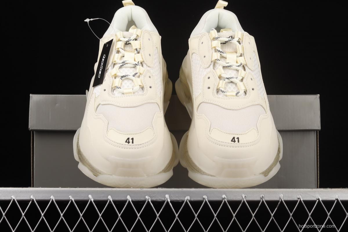 Balenciaga Triple S 3.0 full-combination nitrogen crystal outsole W2GA19100 for retro casual running shoes