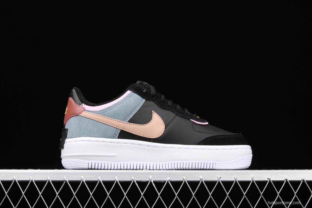 NIKE Air Force 1 ShAdidasow light weight heightened low-top 100-board shoes CU5315-001