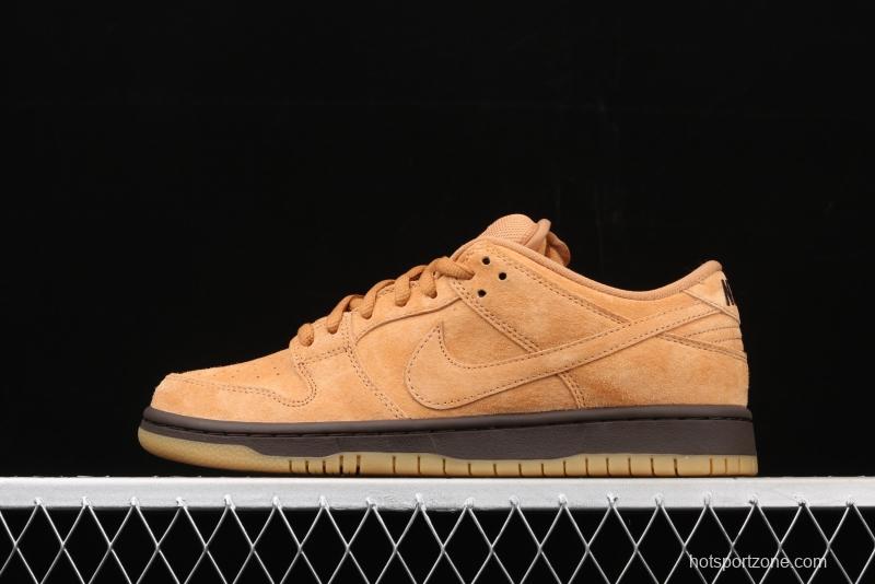 NIKE SB DUNK Low Pro wheat color deciduous yellow low-side sports skateboard shoes BQ6817-204