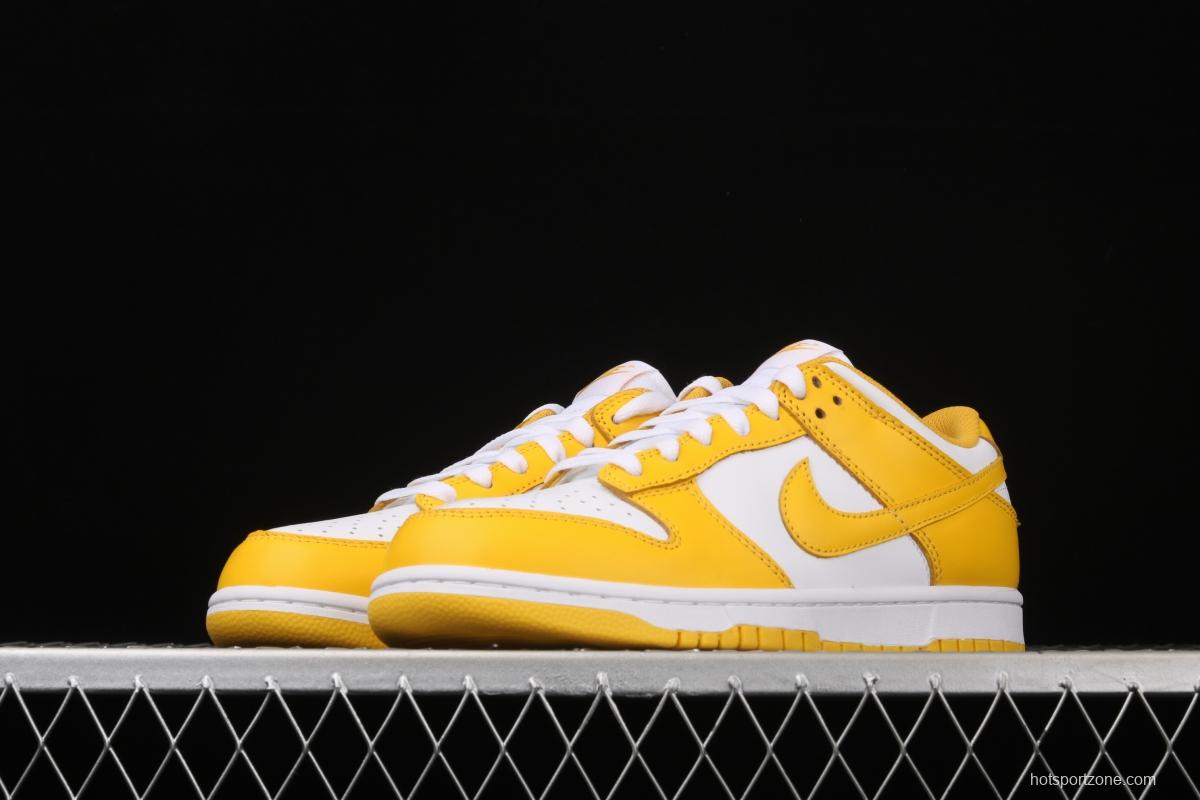 NIKE SB DUNK Low SP Syracuse yellow and white full-head low-top skateboard shoes CU1726-901