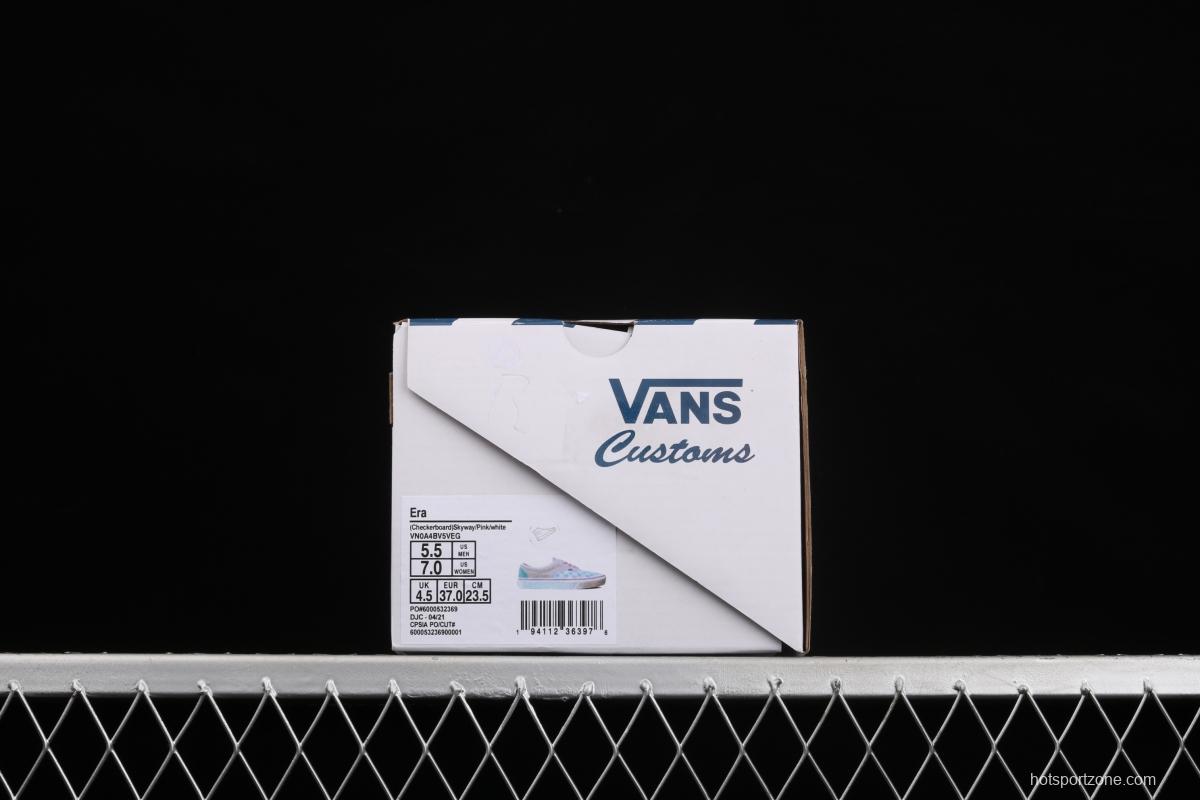 Vans Era blue powder checkerboard low-top casual board shoes VN0A4BV5VEG