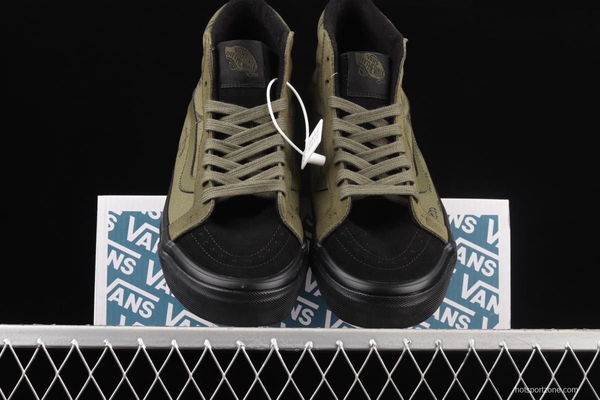 Goodhod x Vault OG Sk8-Hi Lx olive green high top casual canvas shoes VN0A45JD2XZ