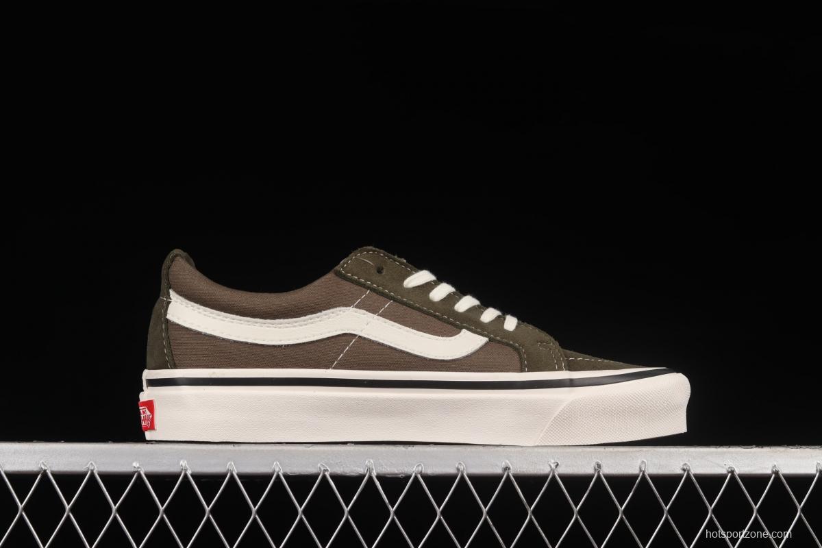 Vans Sk8-Low Reissue S Yu Wenle same style army green low-top casual board shoes VN0A4UW12V7