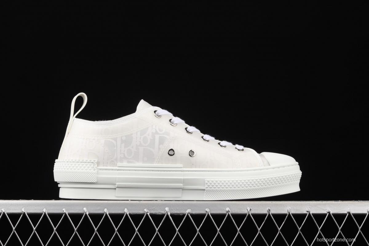 Authentic Dior B23 Oblique low Top Sneakers Dior CD ghosting low upper board shoes 3SH118YJR 063 White