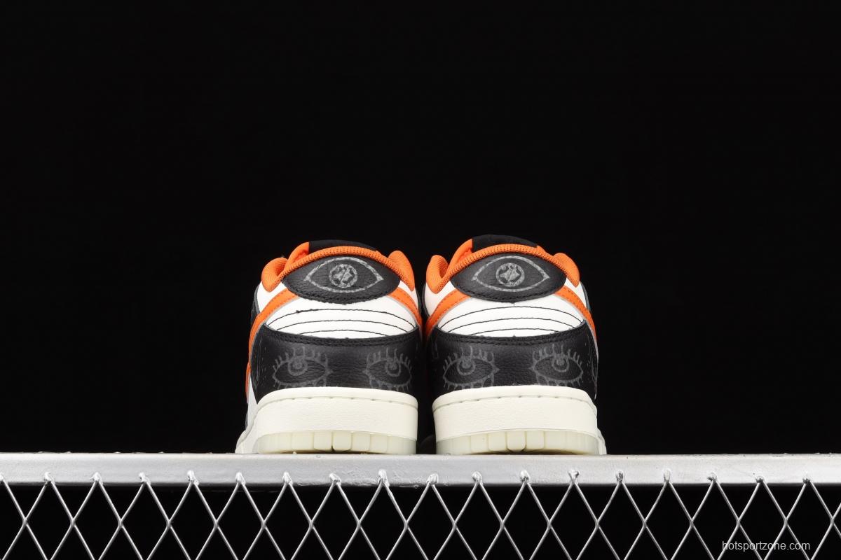 NIKE SB DUNK Low Halloween black, white and orange luminous Halloween SB rebound fashion casual board shoes DD3357-100