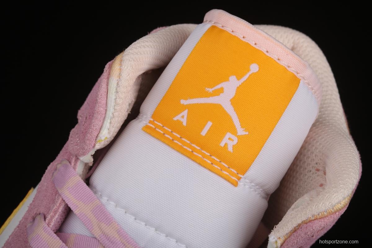 Air Jordan 1 Mid Junior Women's Powder Zhongbang Basketball shoes DC9517-600