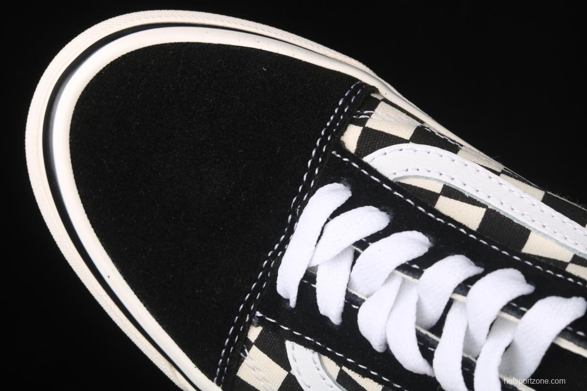 Vans Old Skool DX Anaheim American black and white checkerboard check low upper board shoes VN0A38G2OAK