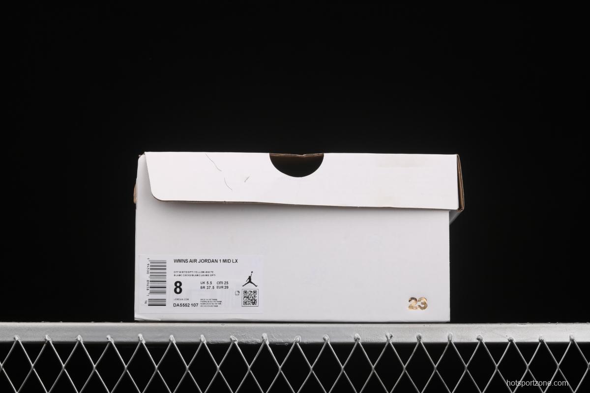 Air Jordan 1 Mid Lx beige Zhongbang basketball shoes DA5552-107
