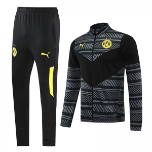 22 23 Borussia Dortmund Black/Grey Jacket Suit