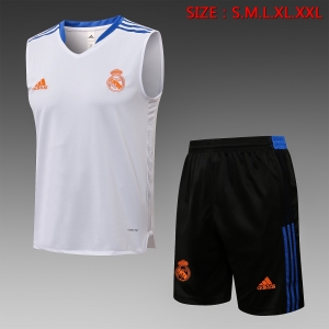 21 22 Real Madrid Vest White （Enamel blue 边）S-2XL D605#