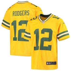 Youth Aaron Rodgers Gold Inverted Player Limited Team Jersey