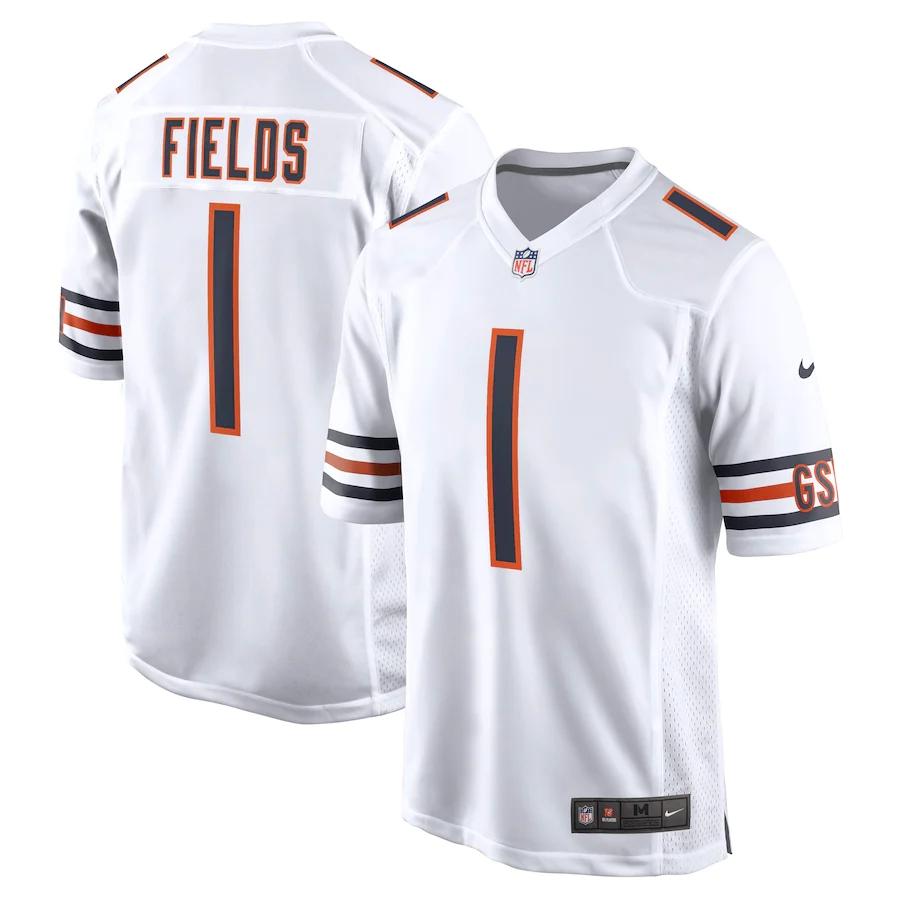 Men's Justin Fields White 2021 Draft First Round Pick Limited Team Jersey