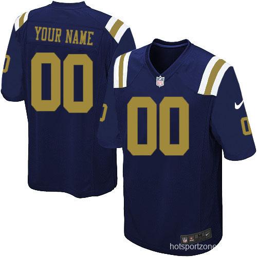 Youth Customized Navy Blue Alternate Team Jersey