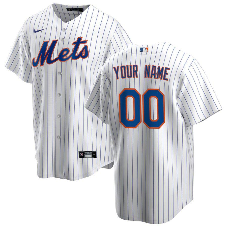 Youth White&amp;Royal 2020 Home Custom Team Jersey