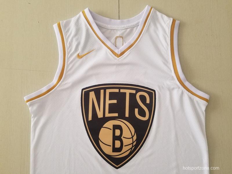 Kyrie Irving 11 White Golden Edition Jersey