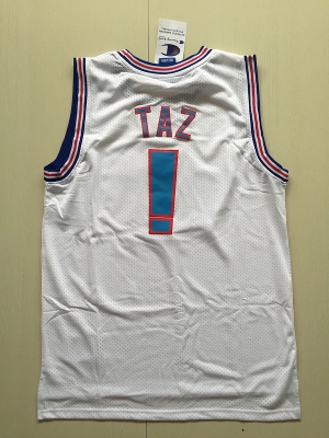 TAZ ！Movie Edition White Basketball Jersey