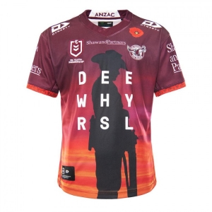 Manly Warringah Sea Eagles 2021 Mens Anzac Rugby Jersey