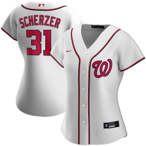 Women's Max Scherzer White Home 2020 Player Team Jersey