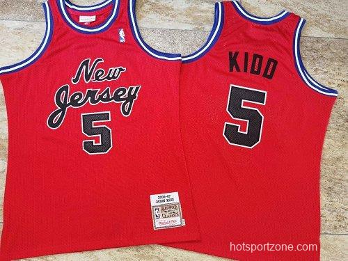 Men's Jason Kidd Red Retro Classic Team Jersey