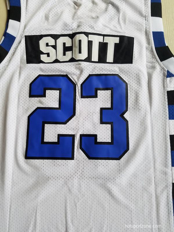 Nathan Scott 23 One Tree Hill Ravens White Basketball Jersey