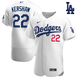 Men's Clayton Kershaw White Home 2020 Authentic Player Team Jersey