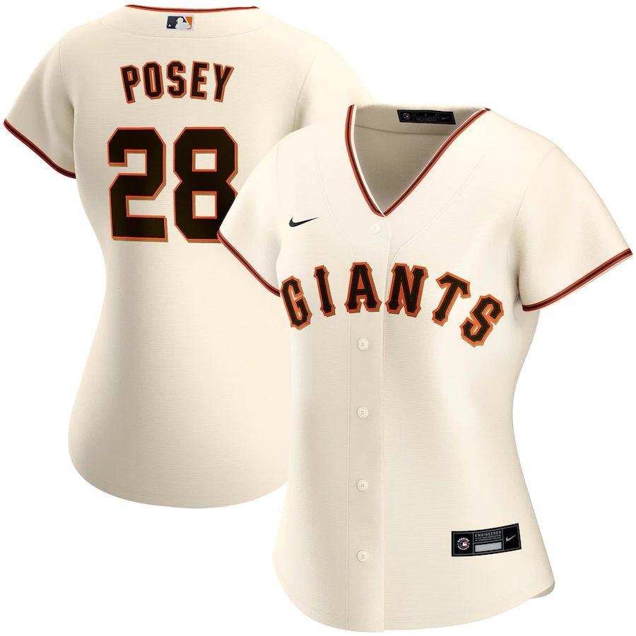 Women's Buster Posey Cream Home 2020 Player Team Jersey