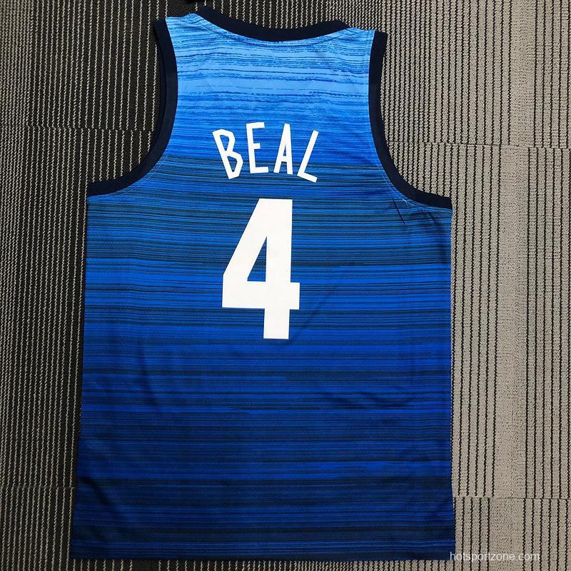 Thai Version Men's Bradley Beal Navy USA Basketball Player Jersey