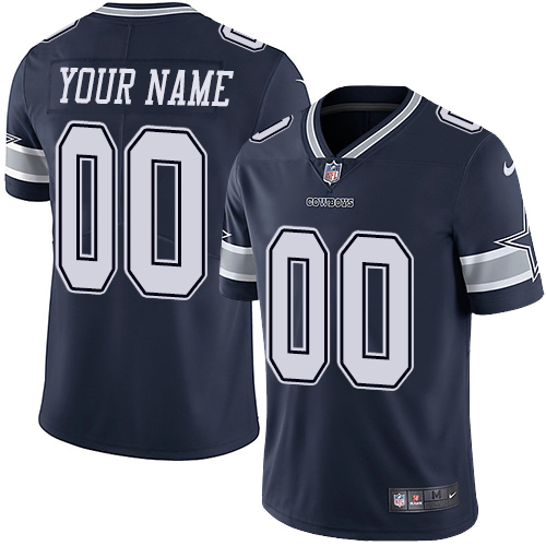 Men's Navy Customized Limited Team Jersey
