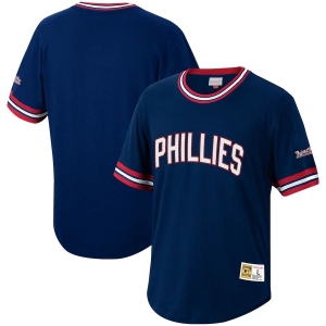 Men's Navy Cooperstown Collection Wild Pitch Throwback Jersey
